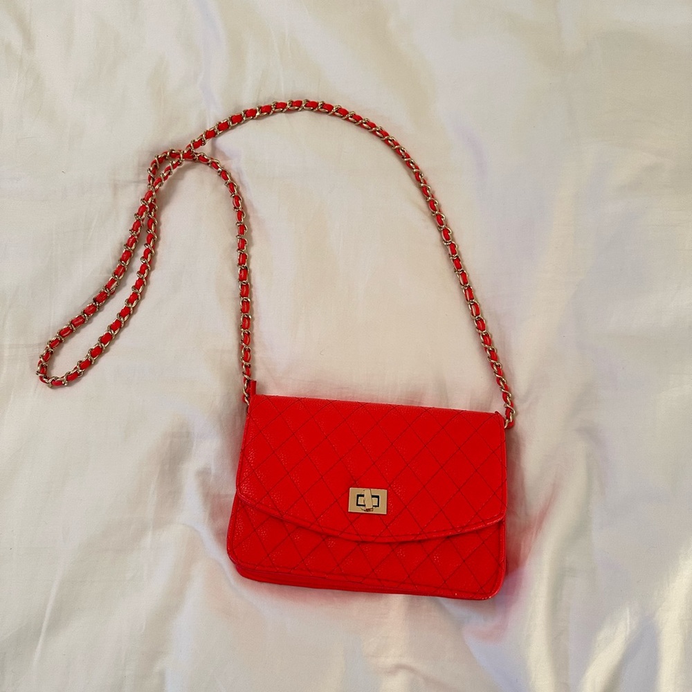 Orange crossbody purse